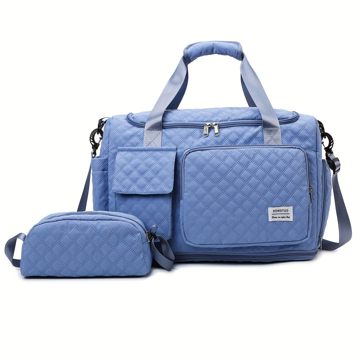 Weekender Travel Bag for Women with Shoe Compartment, Waterproof Extendable Travel Duffle Bag, Overnight Gym Tote Bag, Carry On Bag with Toiletry Bag - Total Trends Fusion