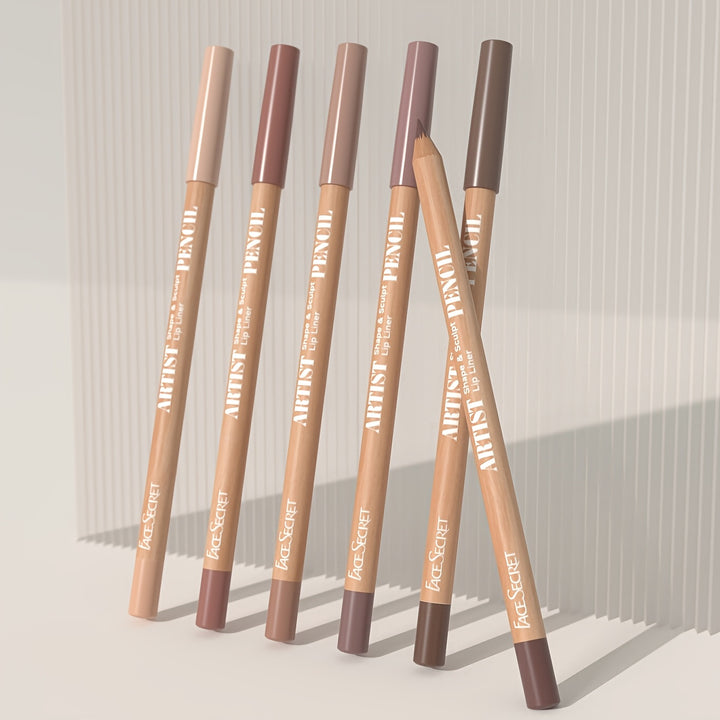 "6pcs Velvet Matte Lip Liner & Lip Oil Set | Long-Lasting, Nourishing Formula"