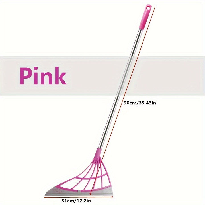 Magic Silicone Broom, Broom Rubber Strip, Sweep Cleaning Floor Wiper, Domestic Toilet Lazy Broom, Effective Glass and Fine Dust Sweeper, Perfect for Hard Floor Cleaning, Durable Plastic Handle, Home cleaning product