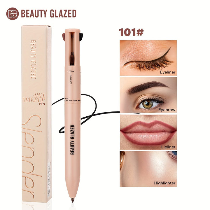 2024 New Makeup Pen, Eyeliner Lip Liner Highlight Eyebrow Pencil, 4-in-1 Daily Makeup, Versatile And Convenient, Matte Pearlescent Cosmetic Pen - Total Trends Fusion