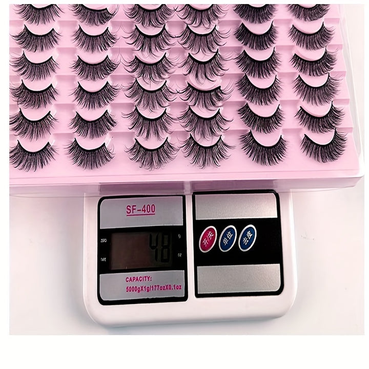 30 Pairs of Luxurious Wispy Lashes - Natural 3D/4D Volume, Fluffy, Soft, Lightweight, Reusable, Easy to Apply Fake Eyelashes Pack for Makeup - Synthetic, 8mm-14mm Length, Versatile 3 Styles