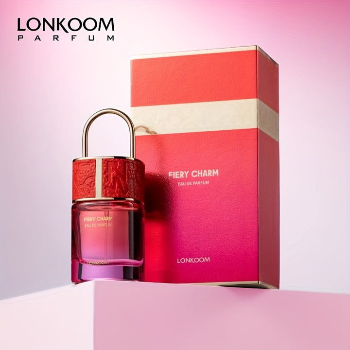Eau De Parfum Perfume for Women, 1.69oz/50ml, Floral Fruity Scent with Strawberry Jasmine Lily Woody Notes, Long-Lasting Refreshing Fragrance, for Dating Travel Daily Life, Perfect Gift for New Year, Valentine's Day And Other Festivals, FIERY CHARM