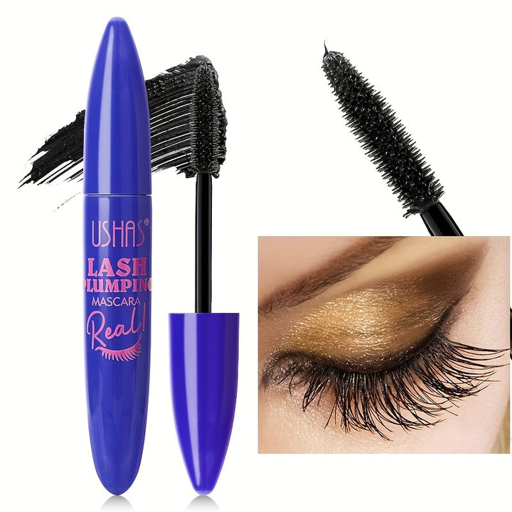 Ushas Big Lash Mascara, Extreme Black, Curling And Lengthening, Long-Lasting Formula, Waterproof, Smudge-Proof, 24-Hour Wear - Total Trends Fusion