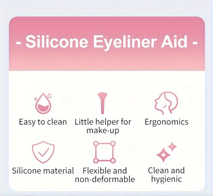 Reusable Silicone Eyeliner Assisted Mascara Shield Multi-purpose Eye Makeup Tool For Beginners Eyeliner, Eyelash, Eyeshadow, Lipstick Application Guide Tool, Easy To Use