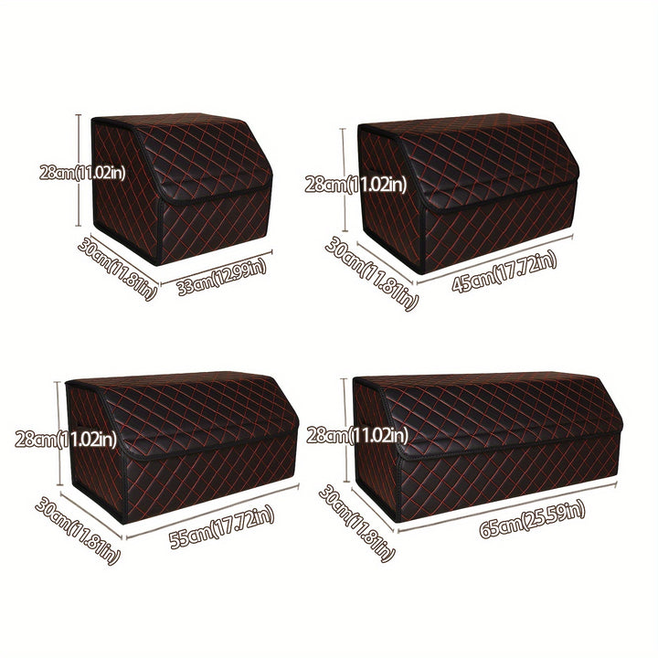Car Trunk Organizer Box Storage Box, Car Storage Box Multiuse Tools Storage Bag, Multi Compartment Collapsible Trunk Storage Box For Car Truck SUV - Total Trends Fusion