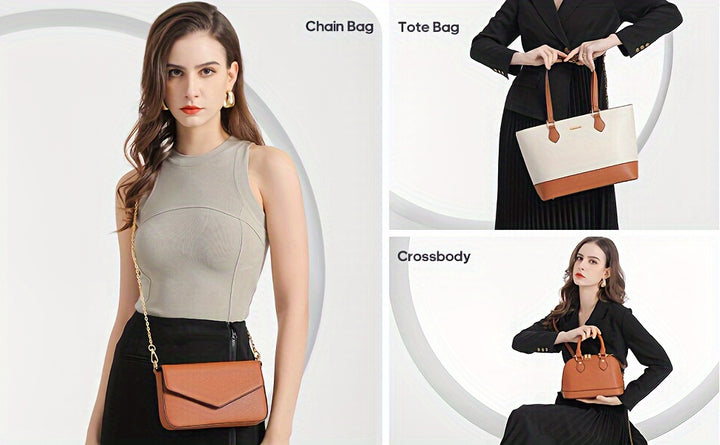 Bagsure Handbag Set, Purse Sets For Women, Tote Bag 4 Pcs, Fashion Purse Sets Women's Handbags The Tote Bag Handbags Sets