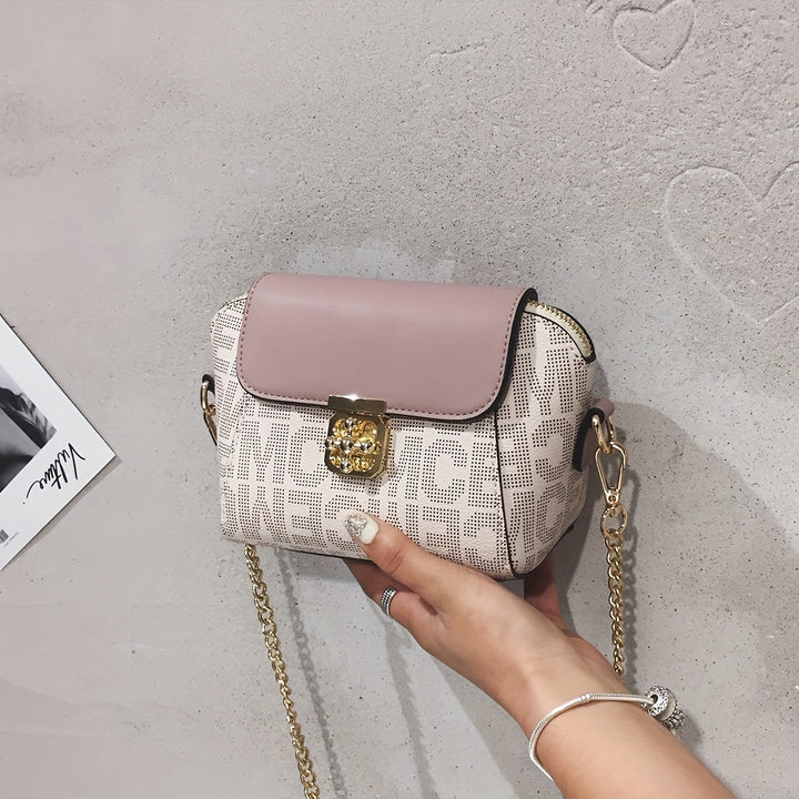 Mini Compact Crossbody Bag With Retro Printed Women's Shoulder Bag - Total Trends Fusion