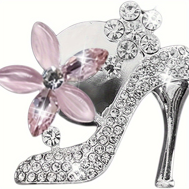 Bling High Heel Car Vent Clip - Crystal & Rhinestone Fashion Shoe Decor with Scented Gel Pad, Cute Auto Interior Accessory - Total Trends Fusion
