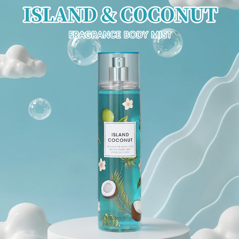 8 Fl Oz Body & Hair Fragrance Mist For Women, Long-Lasting Perfume Spray, Perfect For Dating, Daily Life, Parties, Gift Giving;Notes Of Coconut, Fragrant Lemon Flavor