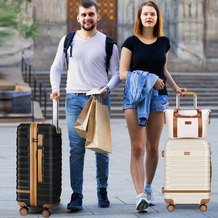 Expandable Suitcase Set Luggage Sets, 20 inch Carry On Luggage - Travel Duffel Bag with TSA Lock and Double Spinner Wheels