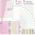 Multifunctional A6 Budget Binder With 12 Clear Zip Pockets And 12 Budget Sheets PU Cash Envelopes Portable Envelopes Organizer For Budgeting And Money Saving - Total Trends Fusion