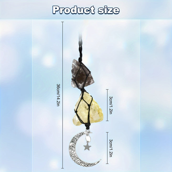Car Freshener Decorative Clip & Daisy Flowers Air Vent Clips, Cute Car Accessories For Women Interior With 6 Fragrance Tablets Smoky Quartz And Citrine, Car Charms For Rear View Mirror, Hanging Car - Total Trends Fusion