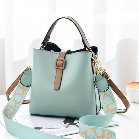 Valentine's Day Bucket Bag, Women's Fashionable Single Shoulder Bag, Simple and Versatile Crossbody Handbag