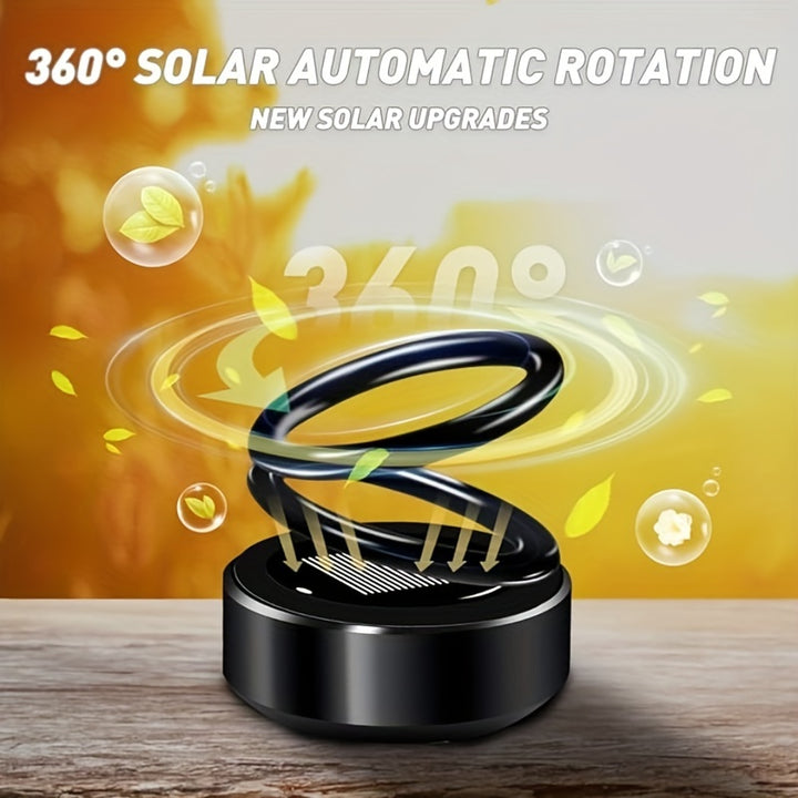 3 pcs Solar rotating double ring hanging car aromatherapy decoration Cool solar double ring hanging car perfume Refillable solar car air freshener Solar creative car perfume Creative three-piece car perfume decoration - Total Trends Fusion