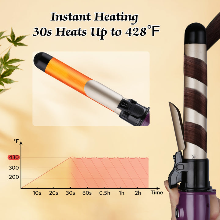1pc Hair Curling Iron, 4 Colors Hair Curler, Big Curling Iron For Big Curling, Qualified Hot Tool Curling Iron As A Gift - Total Trends Fusion