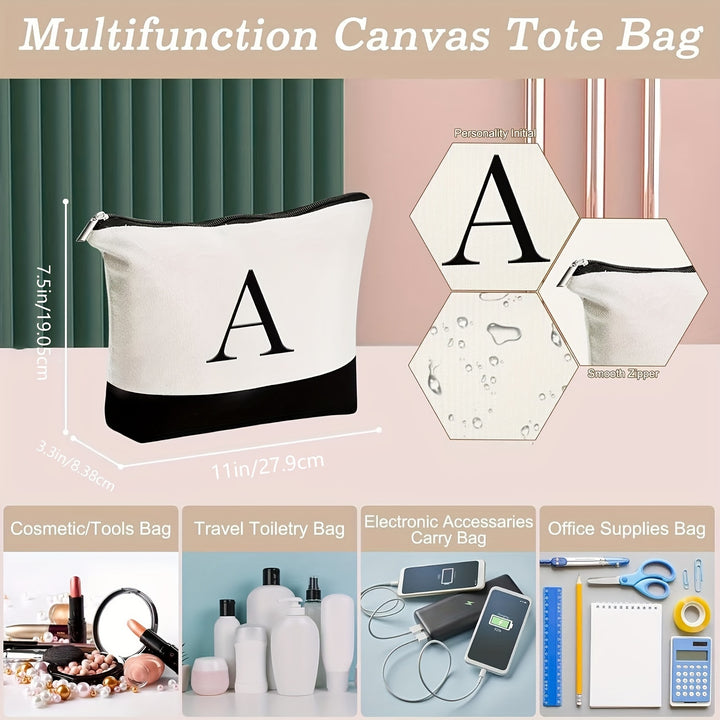 3-Piece Polyester Tote Bag With Makeup Bag, Perfect Gift For Friends, Family, And Teachers - Total Trends Fusion