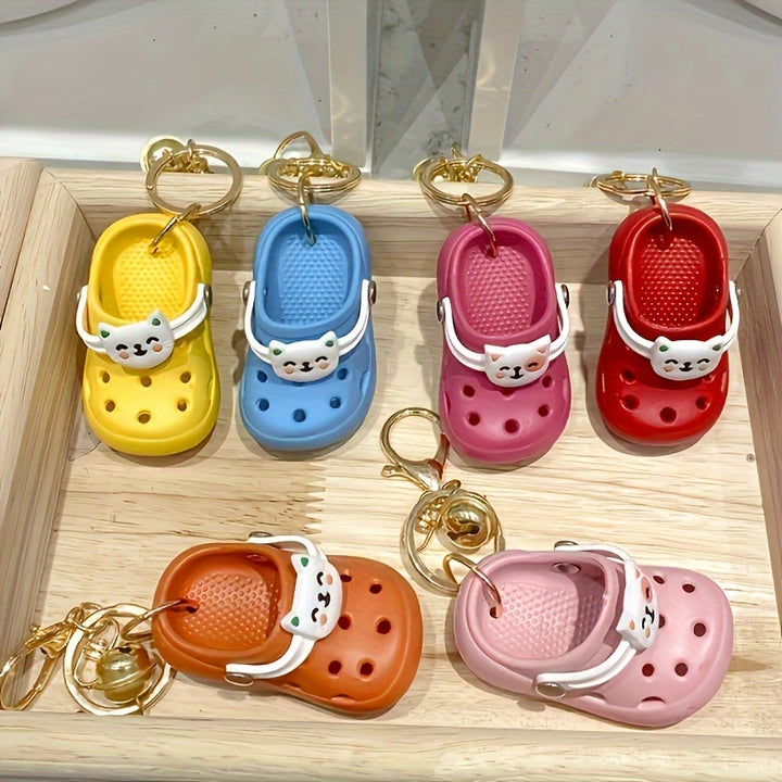 6PCS Whimsical Shoe-Shaped Bell Keychain - Unique Creative Design, Exquisite Small Gift, Backpack Pendant, Bag Accessory, Birthday, Party, Holiday Gift Idea - Total Trends Fusion