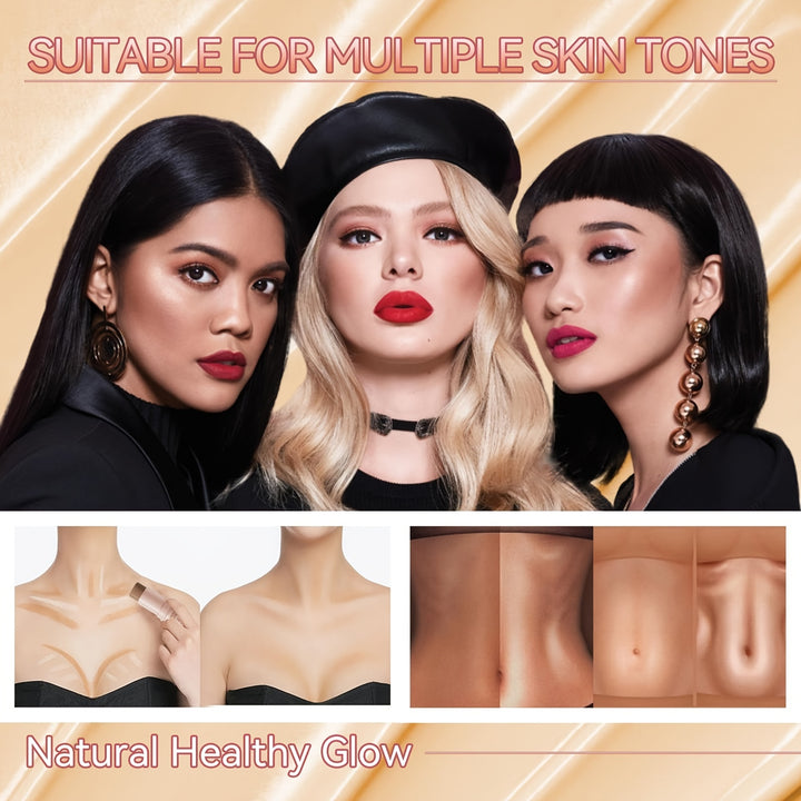 3Pcs Contour Stick, Blush Stick, Highlighter Stick, Bronzer Stick, 3 Pcs Cream Contour Kit With Brush For A Flawless Look, Contour Stick Makeup Non-Greasy Waterproof, Long-lasting Fair-Medium - Total Trends Fusion