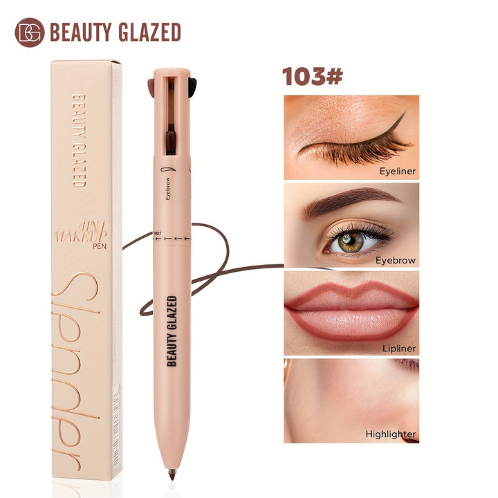 2024 New Makeup Pen, Eyeliner Lip Liner Highlight Eyebrow Pencil, 4-in-1 Daily Makeup, Versatile And Convenient, Matte Pearlescent Cosmetic Pen - Total Trends Fusion