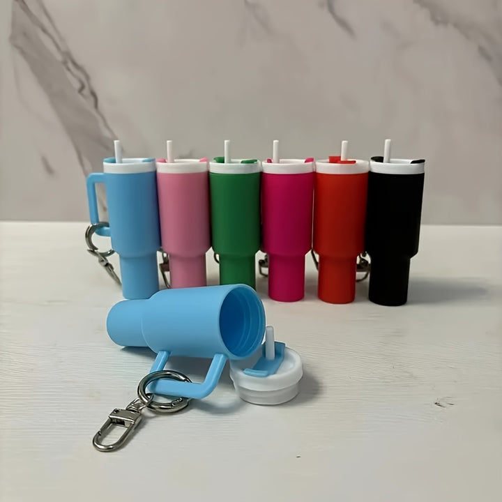 Mini Water Bottle Keychain - Street Style, Plastic Material, Suitable for Men And Women - Total Trends Fusion