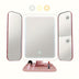 Makeup Mirror with 78 LED Lights, Two Power Supply Modes, Adjustable Touch Screen and 1x/2x/3x Magnification Tri-Fold Vanity Mirror, Gift for Women-pink - Total Trends Fusion
