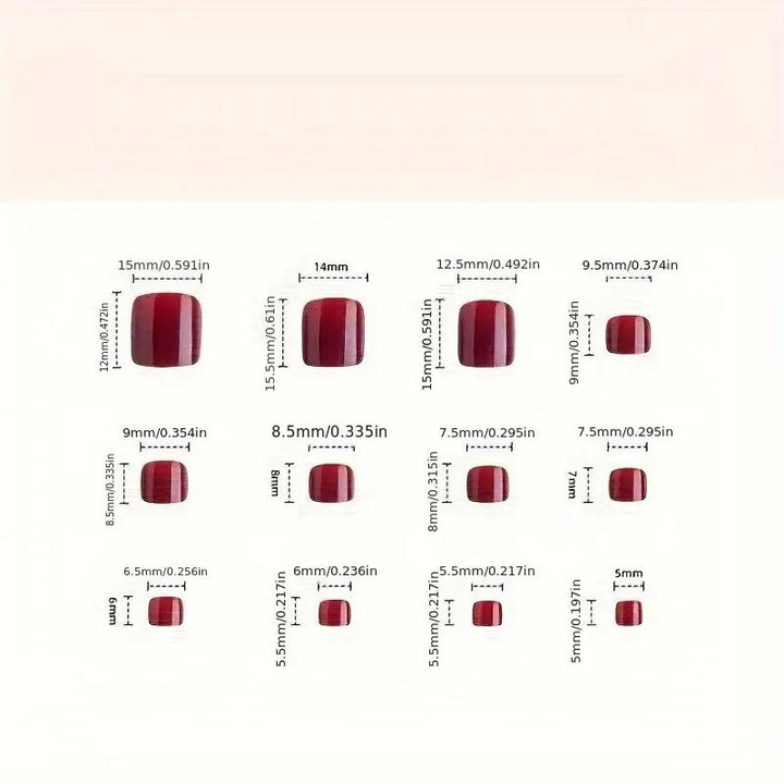 96 Pcs Short Square Toe Press On Nails Kit - Full Cover Fake Toenails with Flower Accents, Solid Pink Gradient French Tip Design, Easy to Apply Glue On Toe Nails for Women, Long-Lasting, Reusable, and Durable - Total Trends Fusion