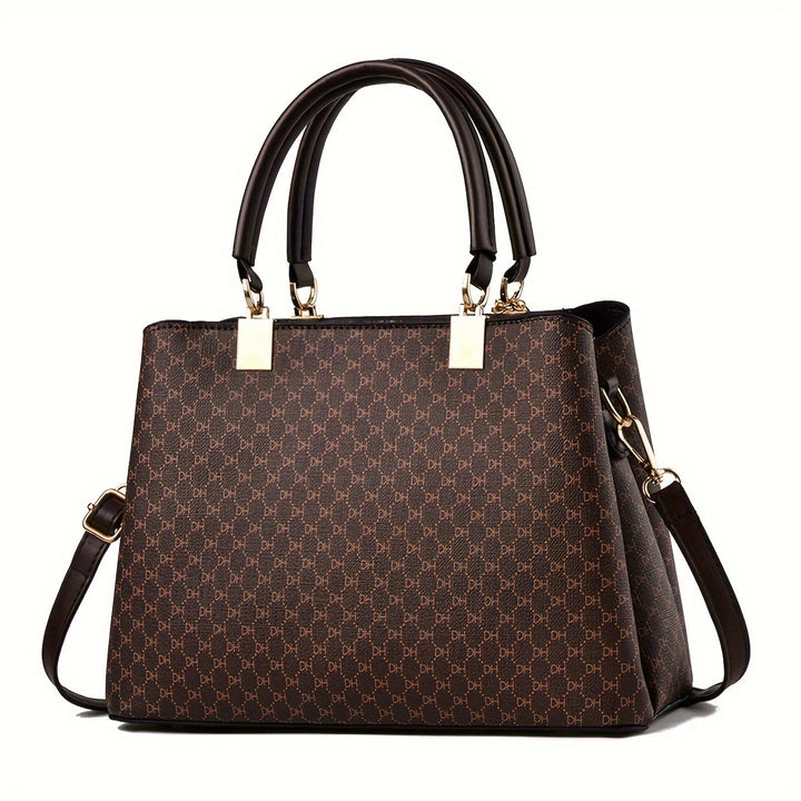 Fashionable texture and versatile large capacity printed letter handbag - Total Trends Fusion
