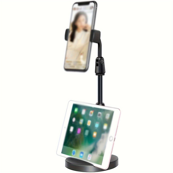Multi-functional Desktop Stand Slot Cell Phone Holder Strong Load-bearing Capacity Telescopic Height 360° Rotation