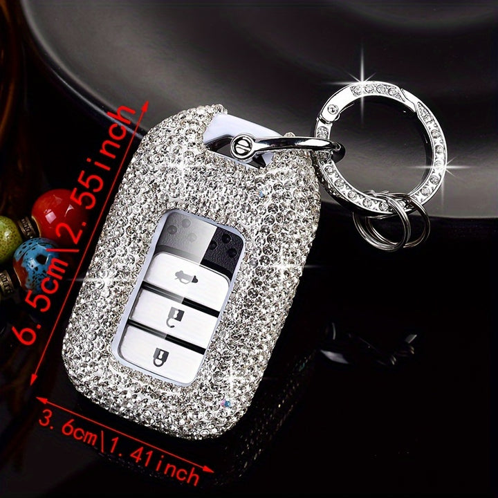 Fashion Women's Sparkling Rhinestone for Honda Car Key fob Cover Fit Vezel City Civic Jazz CRV BRV HRV Shuttle Vezel Pilot Accord Accessories - Total Trends Fusion