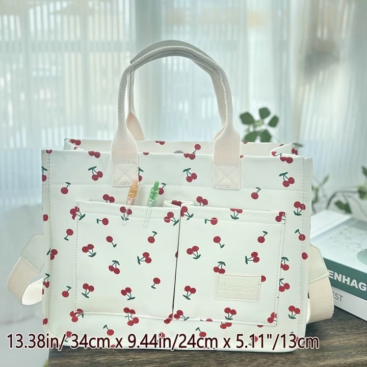 Women's Nylon Material Tote Bag With Multiple Compartments, Versatile And Practical Handbag - Total Trends Fusion