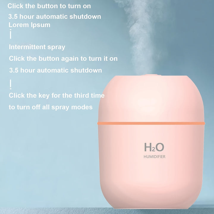 Humidifiers For Bedroom Cool Mist Humidifier (220ML Water Tank) Quiet Ultrasonic Humidifiers For Bedroom & Room Easy To Fill & Clean Cool Mist Air Humidifier For Home & Plants - Total Trends Fusion