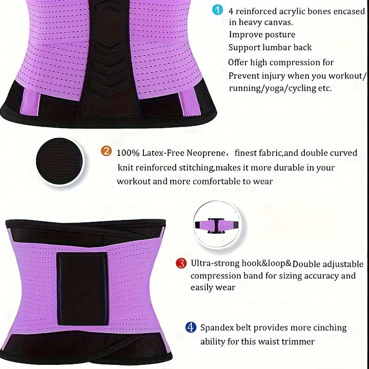 Letsfit Trainer For Women And Men, Adjustable Waist Cincher Trimmer, Slimming Body Shaper Belt For Workout Fitness Sports - Total Trends Fusion