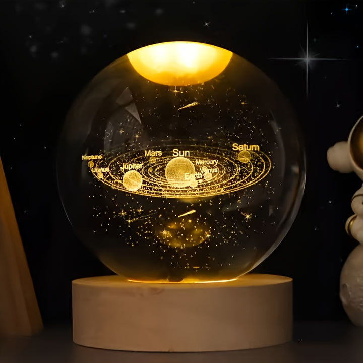 Creative 3D Solar Galaxy, Milky Way Interior, Carved Luminous Crystal Ball, Night Light, Senior Gifts, Graduation Season, Birthday Gifts, Girlfriends, Objects, Teachers, Classmates, Halloween, Christmas, Valentine's Day - Total Trends Fusion