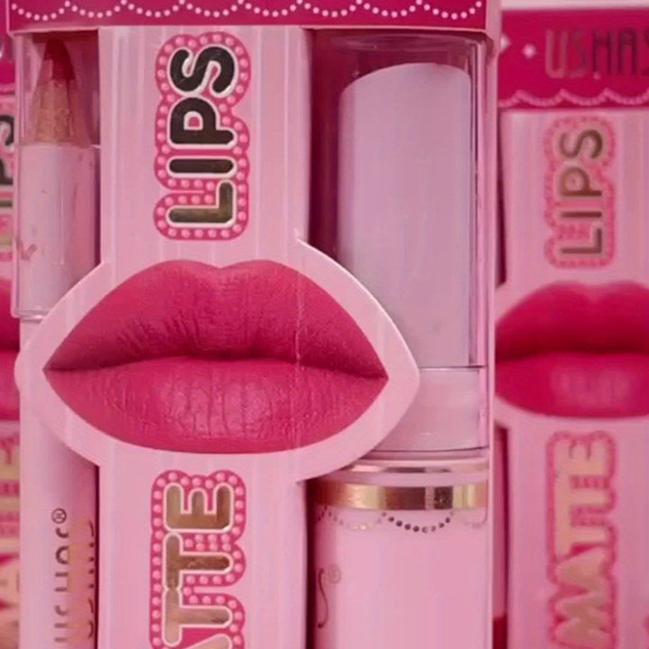 Ushas, 1Set, Long-Lasting Matte Nude Lipsticks With Lip Liner - Waterproof, 12 Shades, Makeup Essentials For Daily Wear, All Skin Types - Long-Lasting, Hydrating, And Nourishing Lip Care For Women