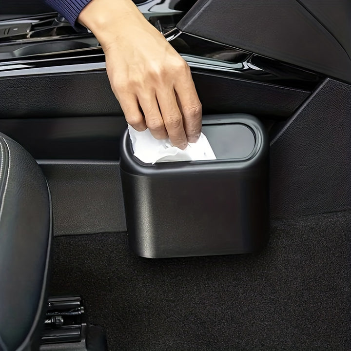 1pc Car-mounted Trash Can, Car Mini Garbage Bin, Car Storage Box, Car Organizer, Car Essential Accessories - Total Trends Fusion