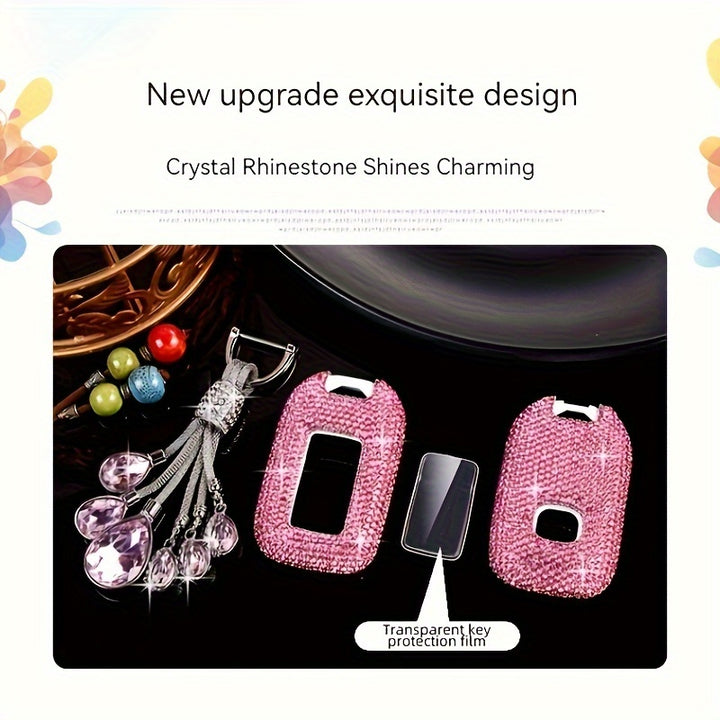 Fashion Women's Sparkling Rhinestone for Honda Car Key fob Cover Fit Vezel City Civic Jazz CRV BRV HRV Shuttle Vezel Pilot Accord Accessories - Total Trends Fusion