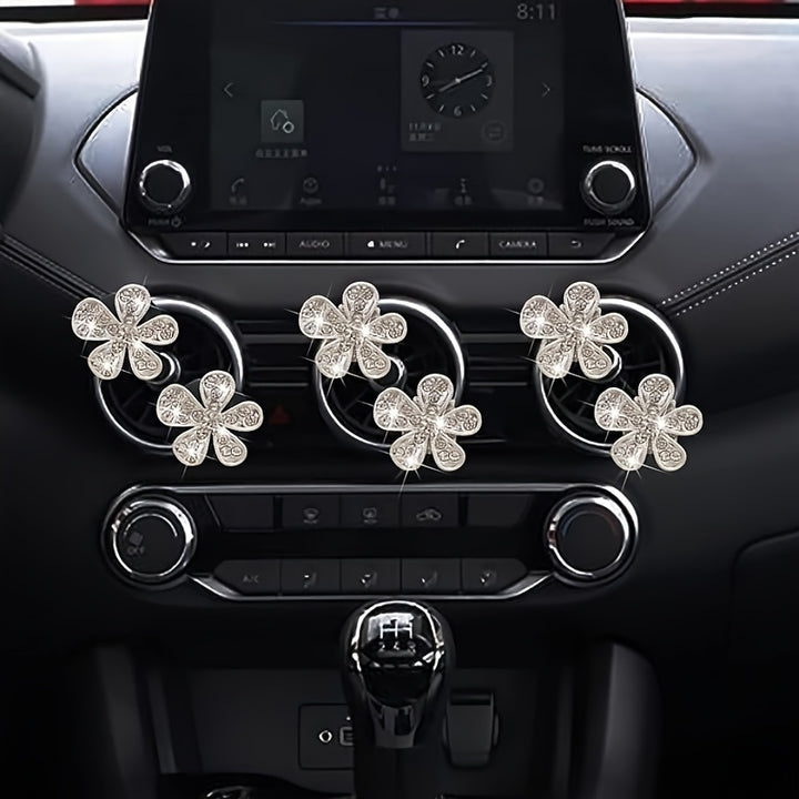 18-Pack Elephant Heart Air Vent Clips – Bling Car Air Fresheners with Crystal Rhinestones for Cute Auto Interior Decor - Total Trends Fusion