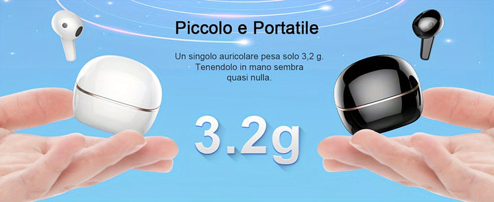 40H Wireless Earbuds with ENC Noise-Cancelling Mic – HiFi Stereo Sound, Touch Control, LED Display, Wireless 5.3 Headphones