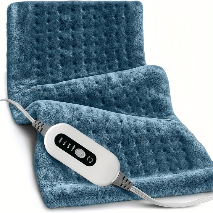 King Size Heating Pad For Back - 4 Heat Levels Up To 150°F & 2-Hour Auto-Off, 12x24 Inch, Soft Flannel, Machine Washable, Heat Pad For Neck & Shoulder, Knee, Leg, Electric Heating Pad - Gift For Men, Mom & Dad - Total Trends Fusion