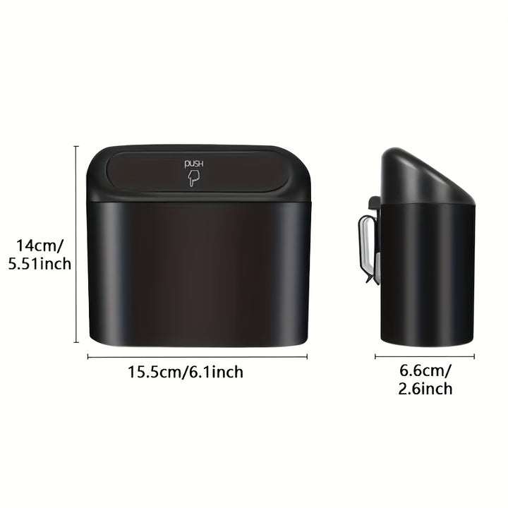 3pcs/set -1pc Trash Can + 2 Rolls Of Garbage Bags, Car Side Door Hanging Storage Box, Mini Creative Car Trash Can - Total Trends Fusion