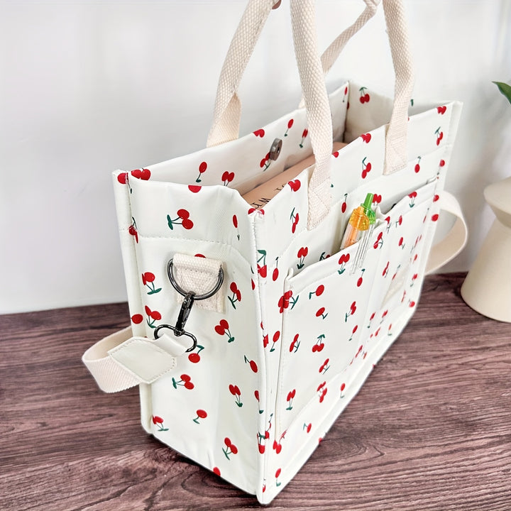 Women's Nylon Material Tote Bag With Multiple Compartments, Versatile And Practical Handbag - Total Trends Fusion