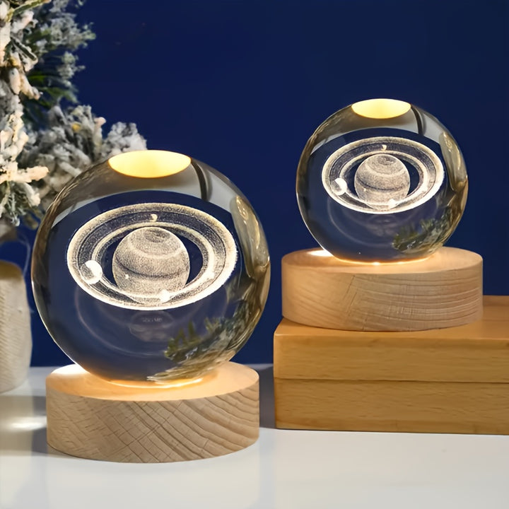 Creative 3D Solar Galaxy, Milky Way Interior, Carved Luminous Crystal Ball, Night Light, Senior Gifts, Graduation Season, Birthday Gifts, Girlfriends, Objects, Teachers, Classmates, Halloween, Christmas, Valentine's Day - Total Trends Fusion