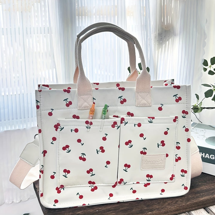 Women's Nylon Material Tote Bag With Multiple Compartments, Versatile And Practical Handbag - Total Trends Fusion