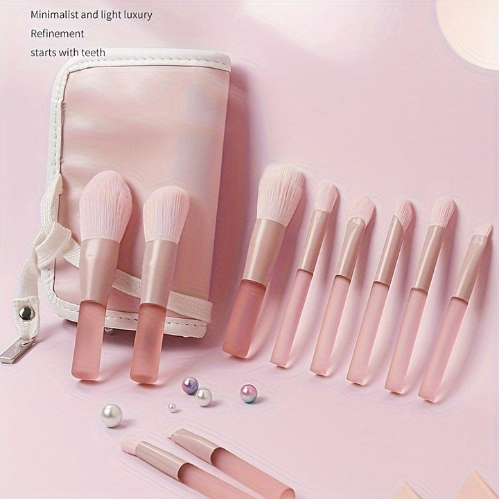 Portable Travel Supplies Mini makeup brush set, Loose Powder Brush Contour Brush Eyeshadow Brush Eyebrow Brush Concealer Brush Kit, Professional Makeup Brushes Essential Cosmetics Ideal Gift - Total Trends Fusion