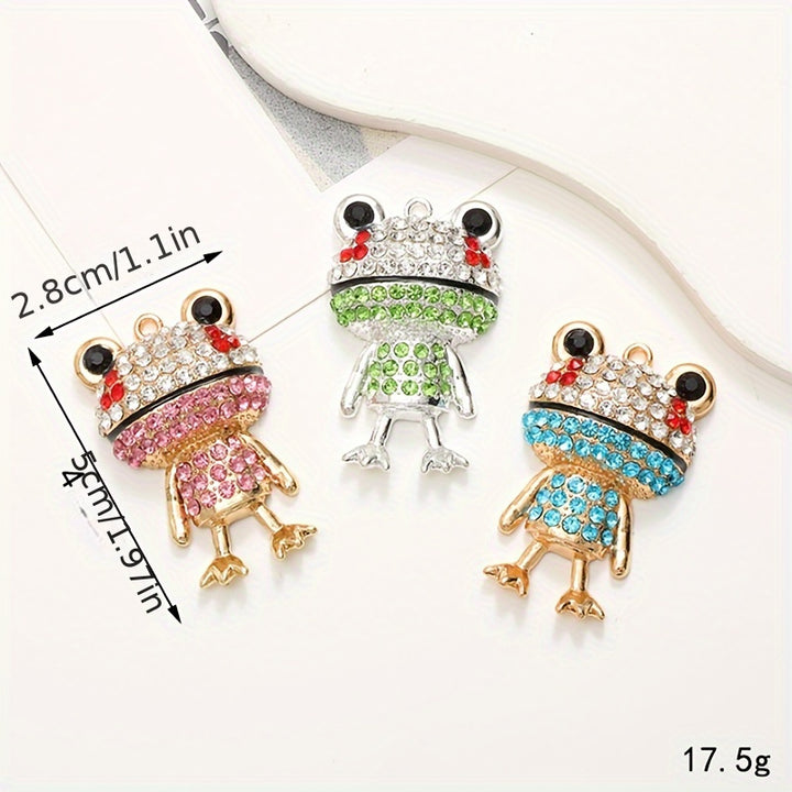 1pc Rhinestone Frog Design Car Air Outlet Aromatherapy Diffuser Clip, Shiny Cartoon Frog Shape Car Perfume Clip, Car Air Outlet Decoration Accessories - Total Trends Fusion