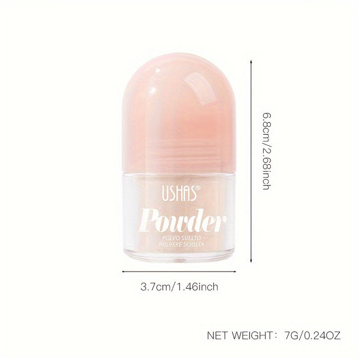 Ushas Long-Lasting Loose Powder With Mushroom Head - Oil Control, Whitening, Waterproof & Sweatproof - Total Trends Fusion