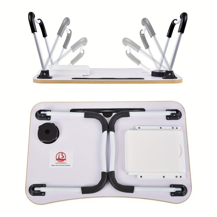 Laptop Bed Desk Table Tray Stand with Cup Holder/Drawer for Bed/Sofa/Couch/Study/Reading/Writing On Low Sitting Floor Large Portable Foldable lap desk bed trays for eating and laptops - Total Trends Fusion