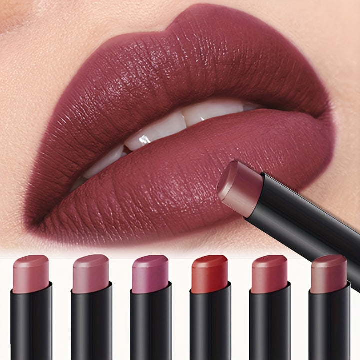 6pcs Matte Lipstick Pen - Long-Lasting, Easy to Color, Moisturizing, Natural, and Hydrating Lipstick with Vibrant Colors - Total Trends Fusion