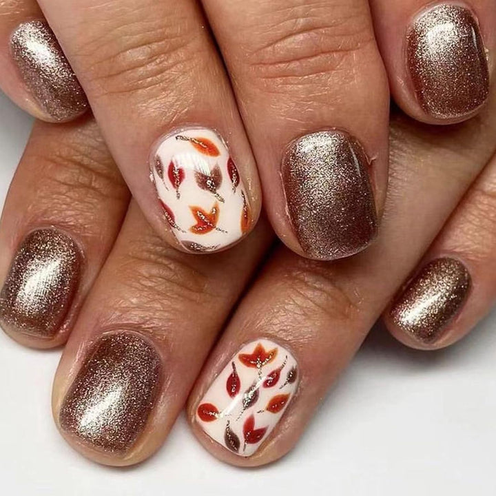 French Tip Press on Nails Short Square Fake Nails with Leopard Print French Bow Designs Nude Glue on Nails Press Ons Glossy False Nails Reusable Cute Stick on Nails for Women 24 Pcs