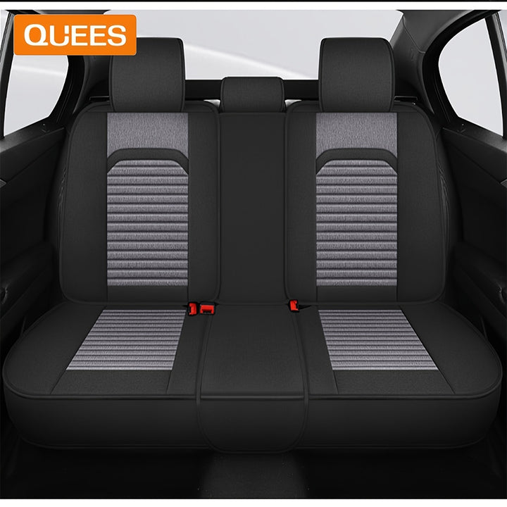 Full Set Seat Covers - Linen Seat Cover Front and Rear Seat Cushion Universal for SUVs and Trucks